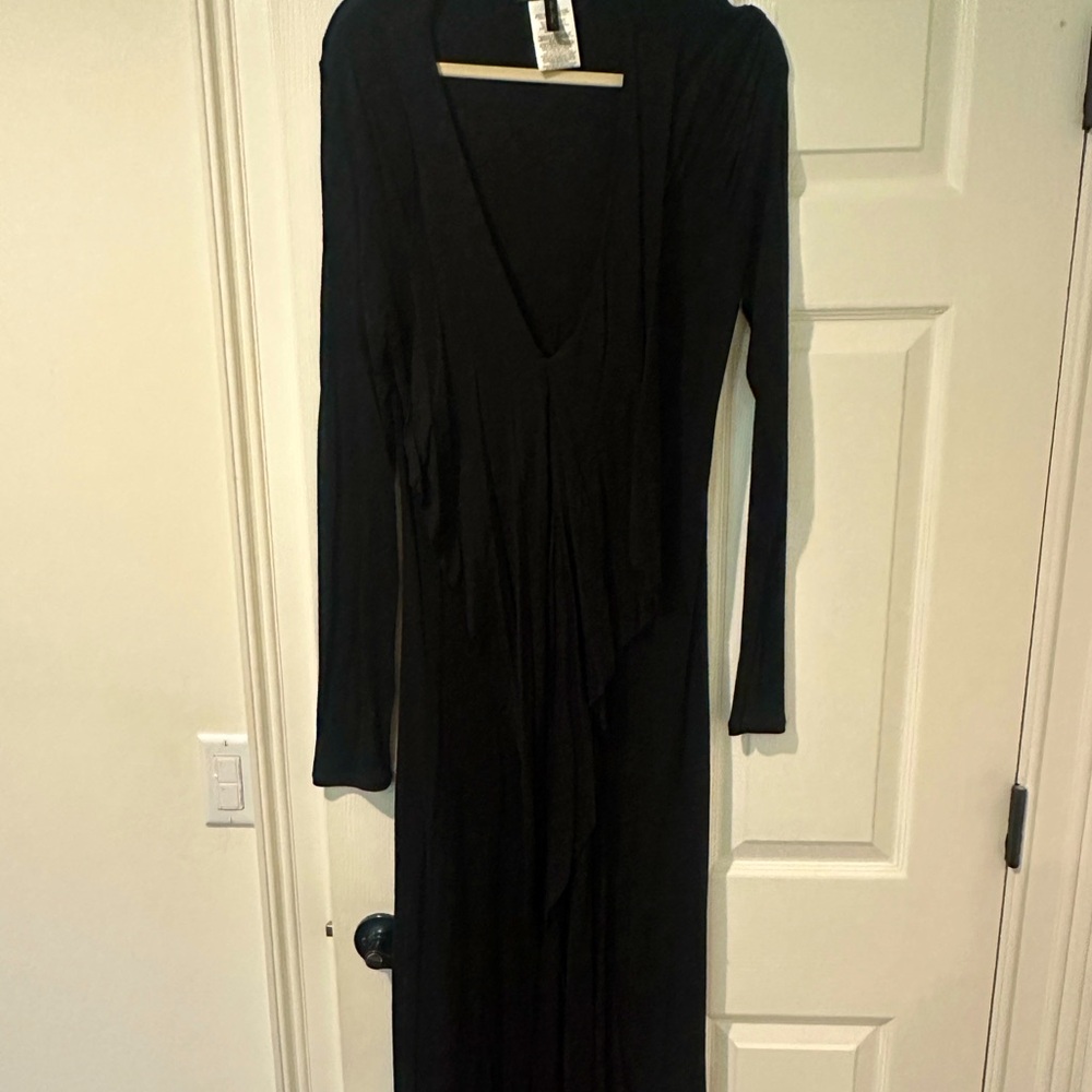 Long sleeve evening gown